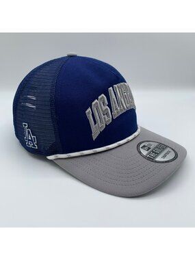Los Angeles Dodgers MLB Blue Gray New Era The Golfer Snapback Trucker Hat New